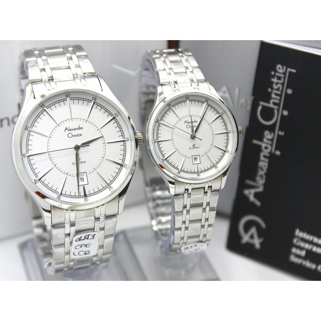 Alexandre Christie AC8553 - Jam Tangan Couple Murah - Full Stainless Steel