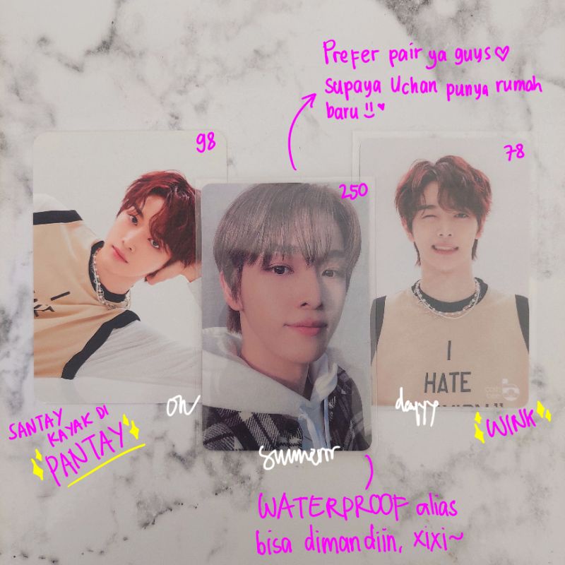 Pc Sungchan limited sm&store luckydraw cashbee resonance official and good conditions album nct phot