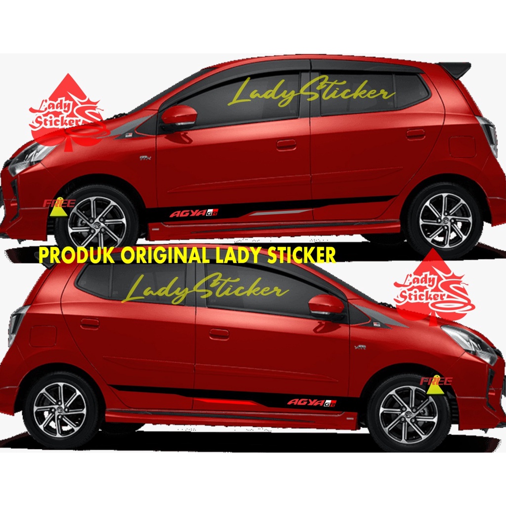 STICKER MOBIL AGYA GR STIKER MOBIL TOYOTA AGYA GR RACING SPORT