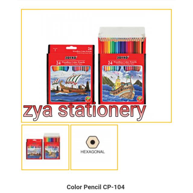 

Pensil warna joyko 24 woodles / 24 woodles colour pencils