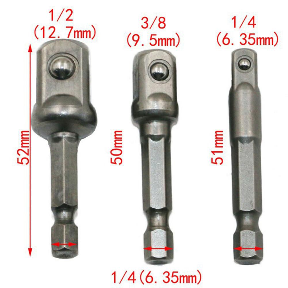 3pcs Hex Shank Drive Screwd Drill Bit Electric Soet Wrench Adapter Astarit.id♫♬