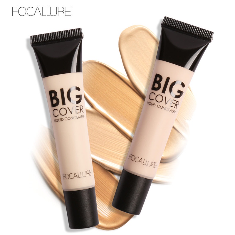 FOCALLURE Flawless Liquid Concealer Cover Cream 4 Colors (100% Original, BPOM Certified)