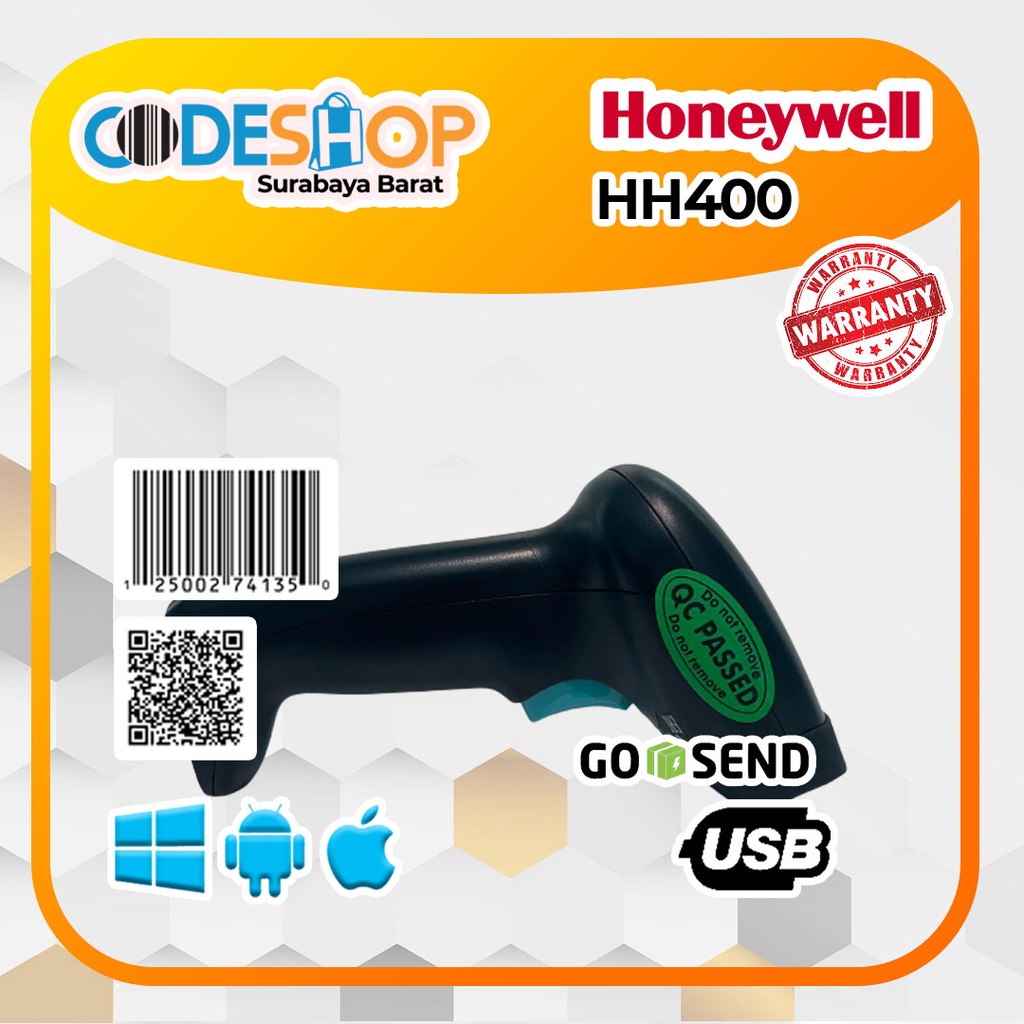 Scanner Barcode Honeywell HH 400 1d 2d Usb
