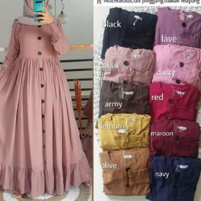 Harga Spesial.. CERUTY READY SUPER JUMBO XXXL [ LD 130 BB 95- 120 KG]GAMIS CERUTY BEBYDOL KANCING /G