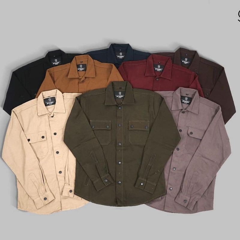 Jaket semi parka saku 4 - trucker kanvas - kemeja casual - semi parka - unisex