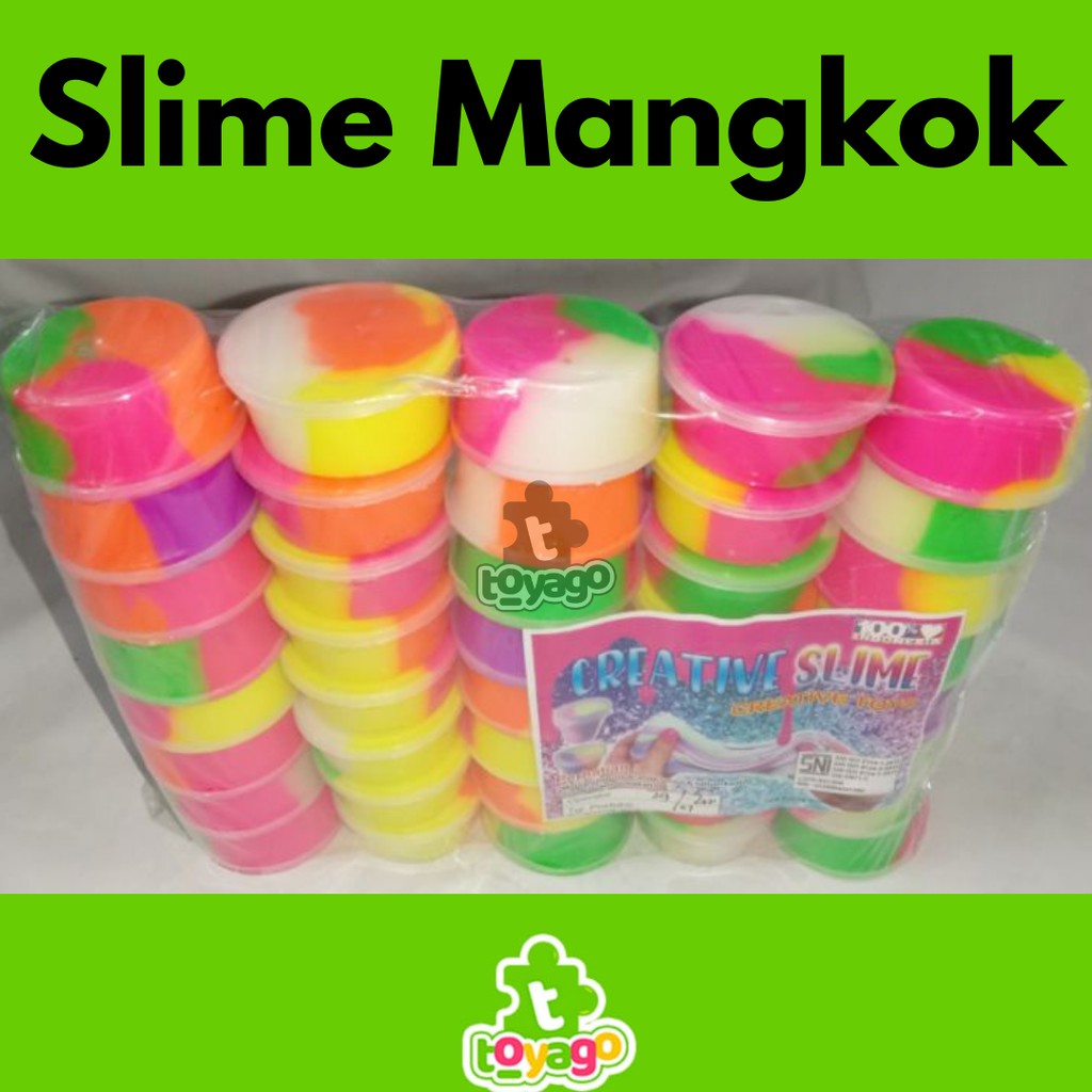 Slem Mangkok Pelangi/Slime kecil isi 40 Pcs Grosir Murah