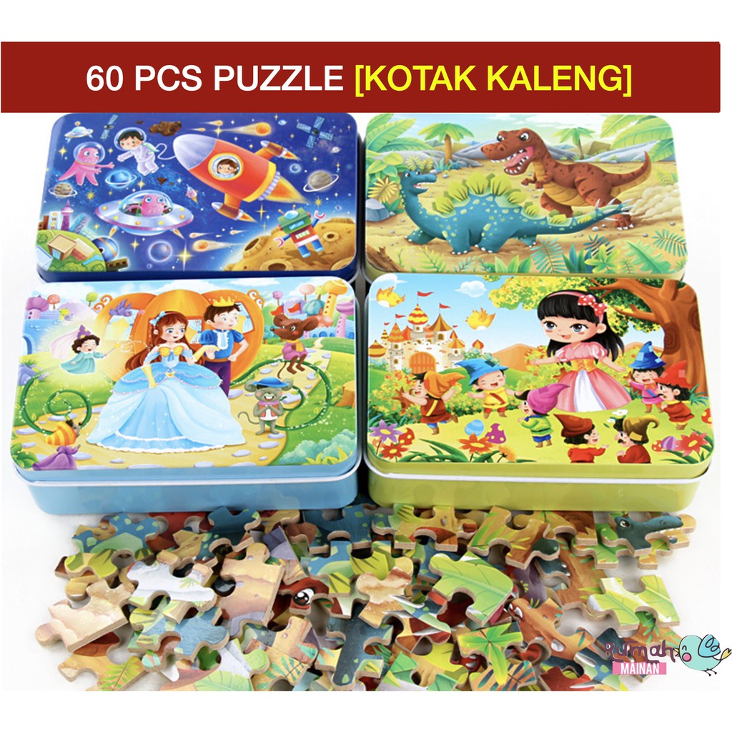 60 PCS Mainan Edukasi Anak Wooden Puzzle / Mainan Puzzle Anak
