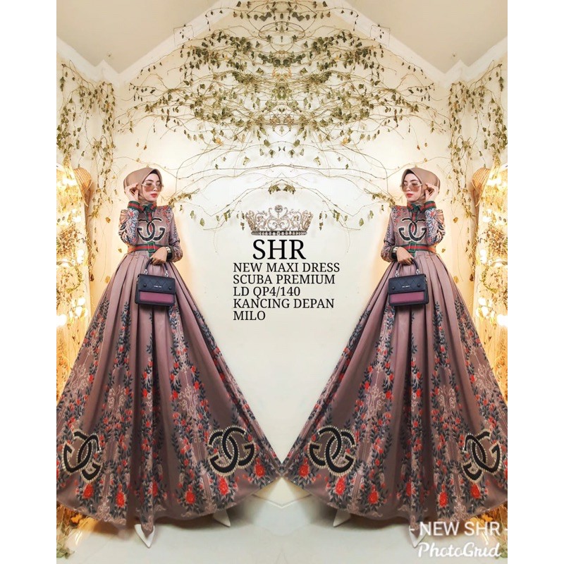 SHR BARU MAXI DRESS RANTAY GC ORI 100 %