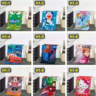 Handuk Anak Motif Karakter Lucu / Handuk anak  Microfiber Mudah Menyerap 70cm X 170cm Handuk Anak