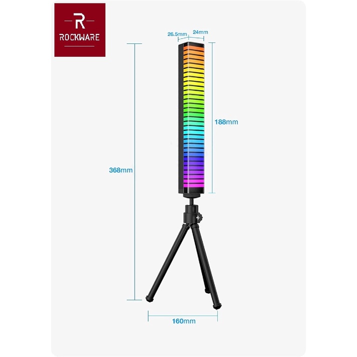 ROCKWARE 32 LED RGB Magic Color Pickup Atmosphere Rhythm Light