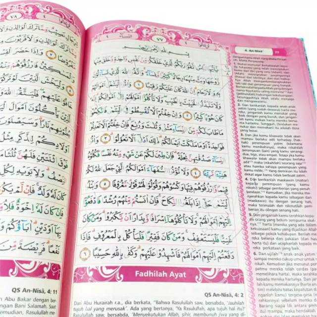 Al-Quran Azalia A5 HC / Mushaf Terjemah dan Tajwid Warna For Woman - Syaamil Quran