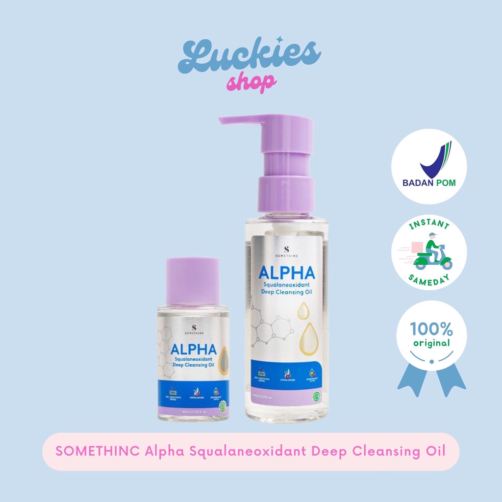 BPOM SOMETHINC Alpha Squalaneoxidant Deep Cleansing Oil Pembersih Wajah Make Up