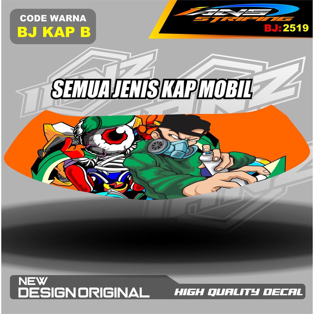 DECAL STICKER KAP CUP MOBIL BRIO, AGYA, JAZZ, AVANZA, INOVA / DECAL STIKER CUP KAP MOBIL / STIKER KAP MESIN