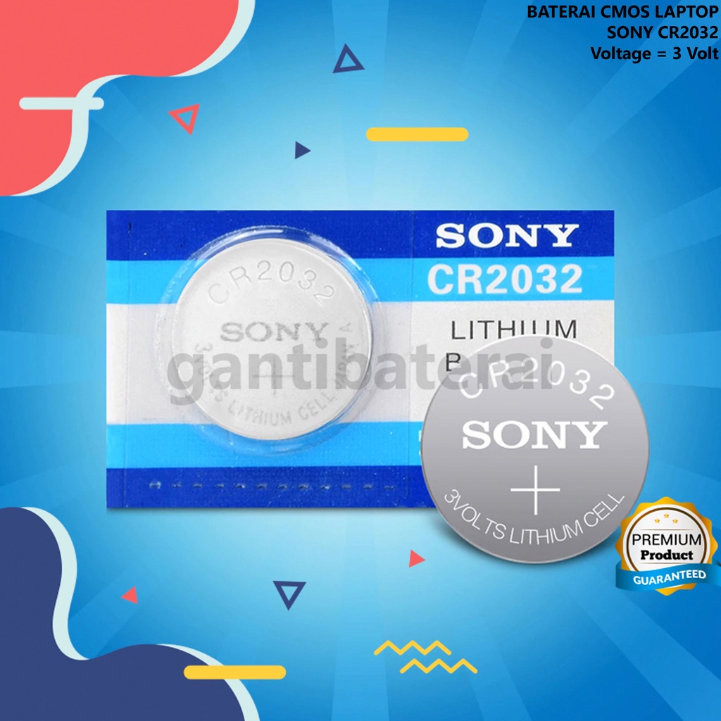 Baterai SONY CR2032 Lithium 3V for CMOS Jam Calculator
