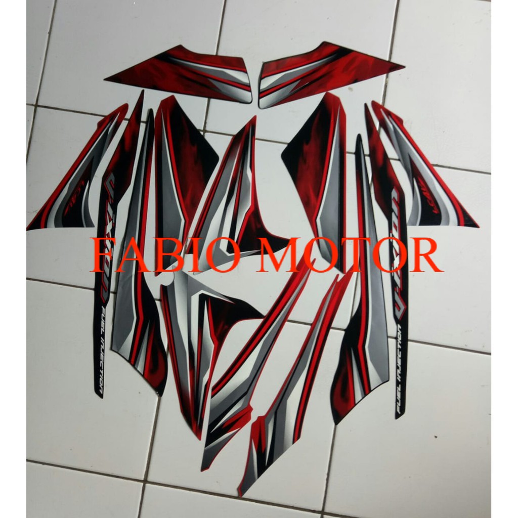 stiker striping yamaha vixion old 2012 merah