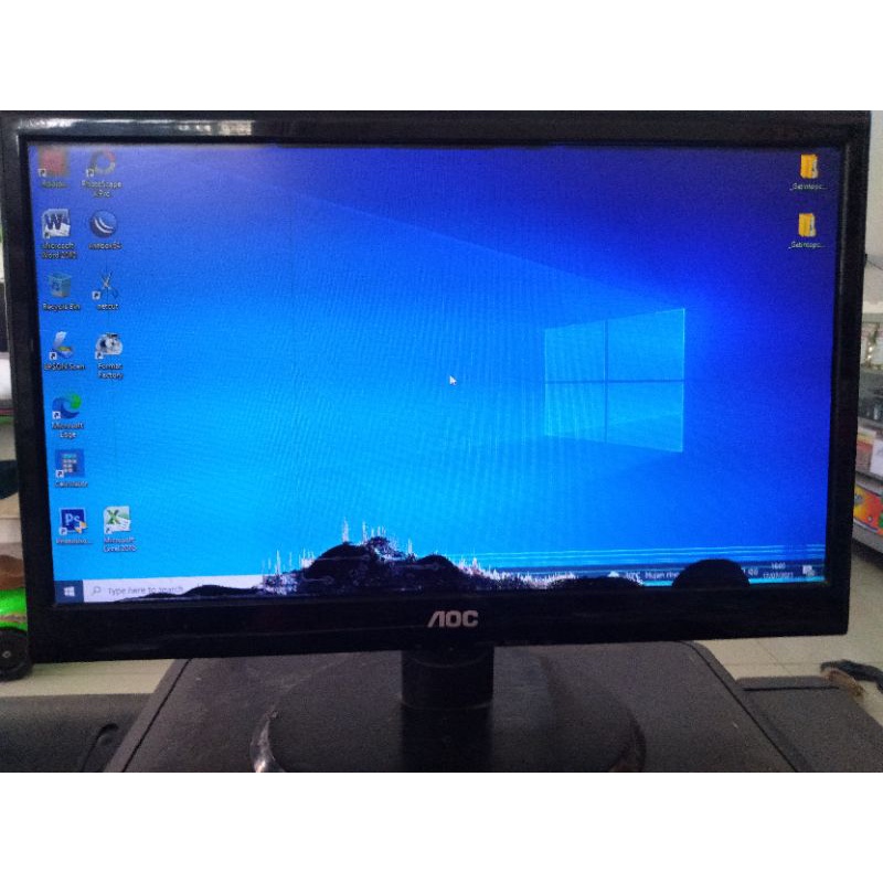 MONITOR AOC MINUS LAYAR TOMPEL HITAM