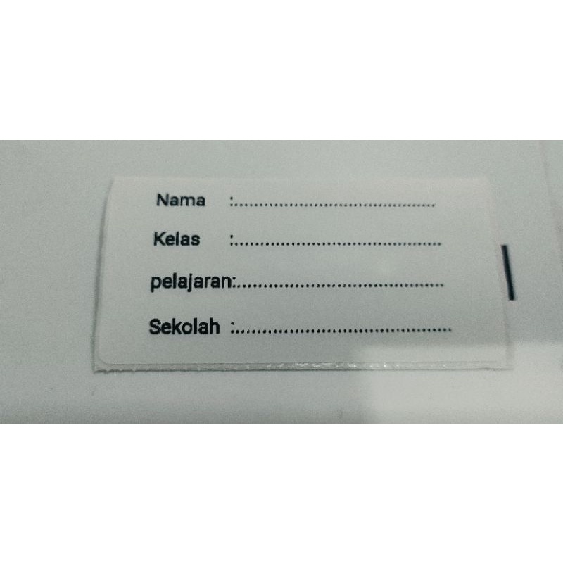 

LABEL STIKER NAMA MATA PELAJARAN SEKOLAH ISI 10 PCS BISA REQUEST NAMA