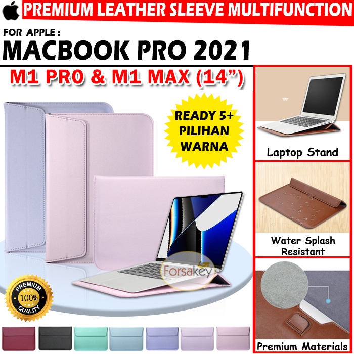 macbook pro m1 pro max 14 14 2 inch 2021 chip leather sleeve pouch tas bag sarung case casing cover