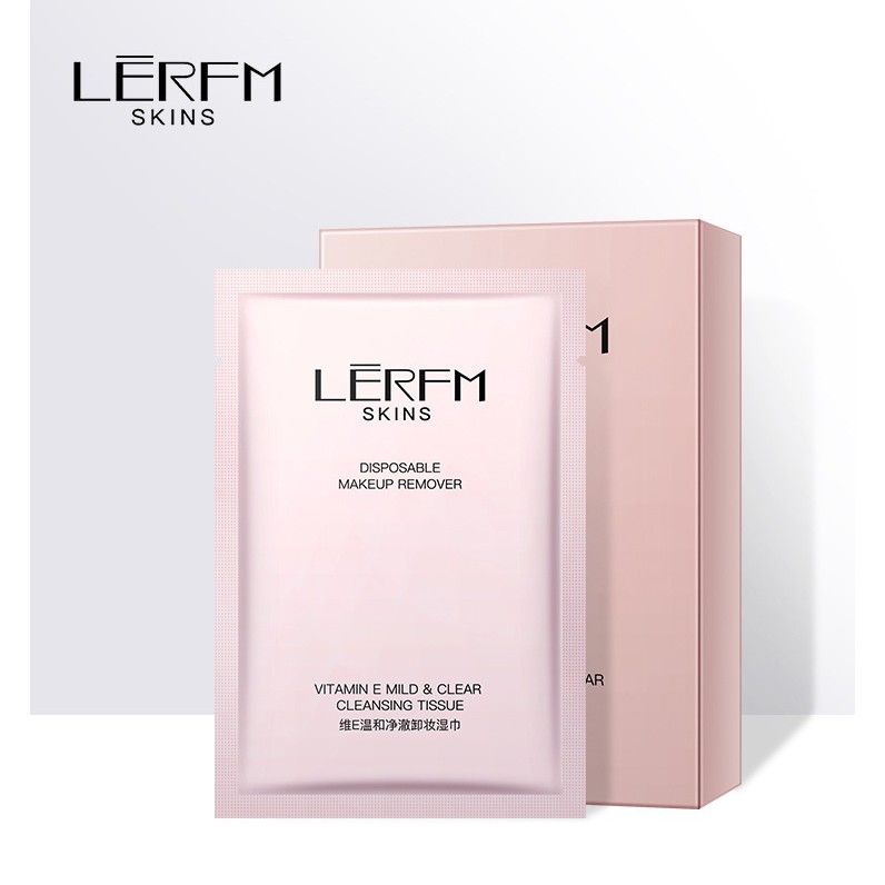 LERFM SKINS DISPOSABLE MAKEUP REMOVER MAKE UP VITAMIN E MILD CLEAR CLEANSING TISSUE TISU KAPAS