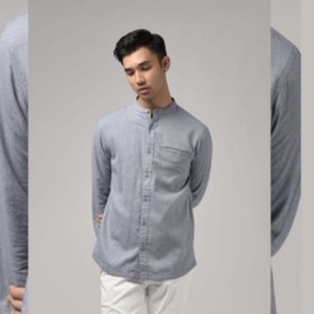 Kalpen Collarless shirt by Preppstudio