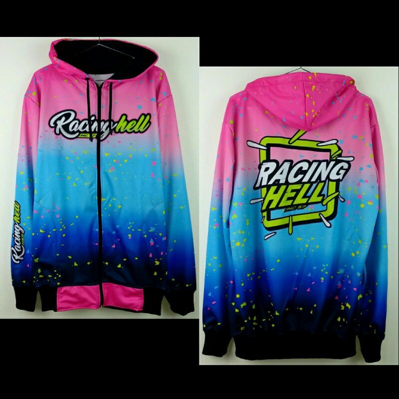 Jaket Racing Hell Pink Combinasi Premium Original