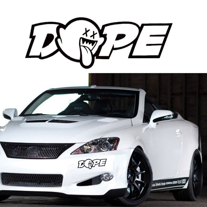 

sticker stiker jdm dope cutting stiker - silver Keren