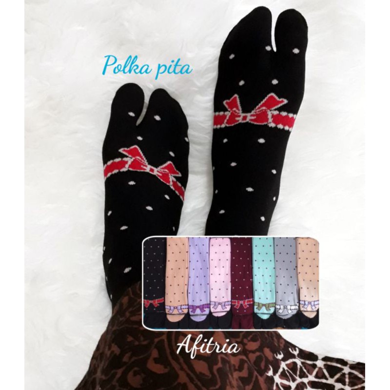 [BISA COD] kaos kaki jempol panjang motif POLKADOT batik