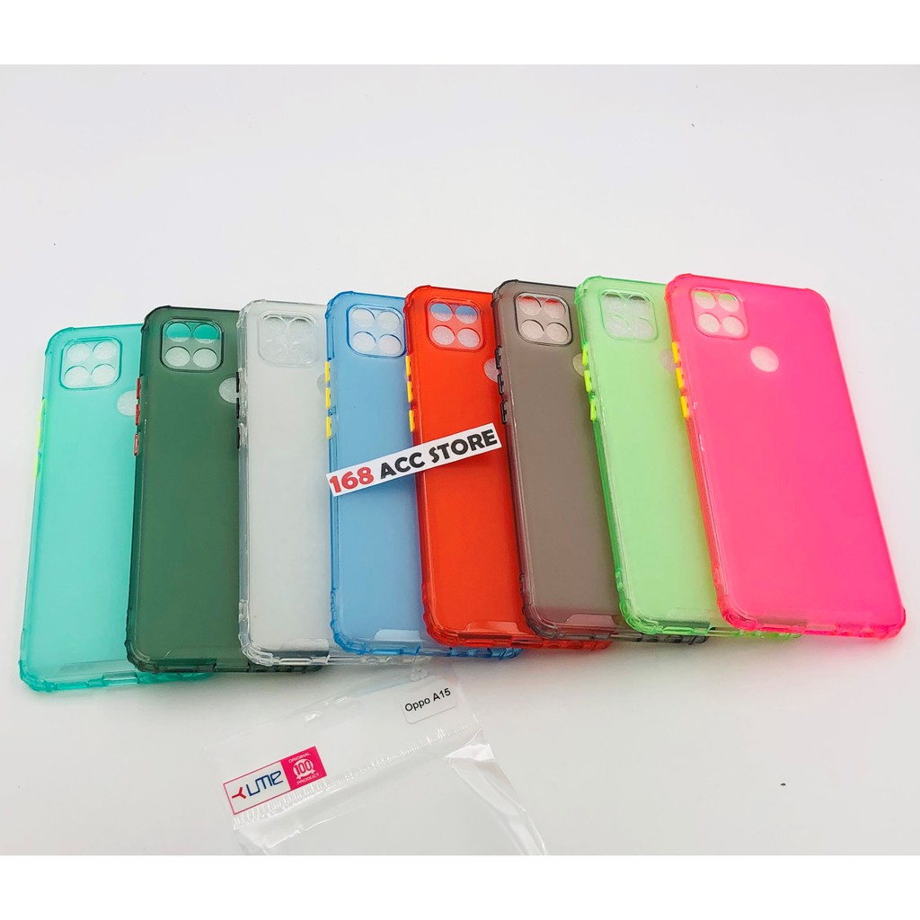 SILIKON OPPO A15 CASE WARNA / SOFT CASE OPPO A15 UME RAINBOW