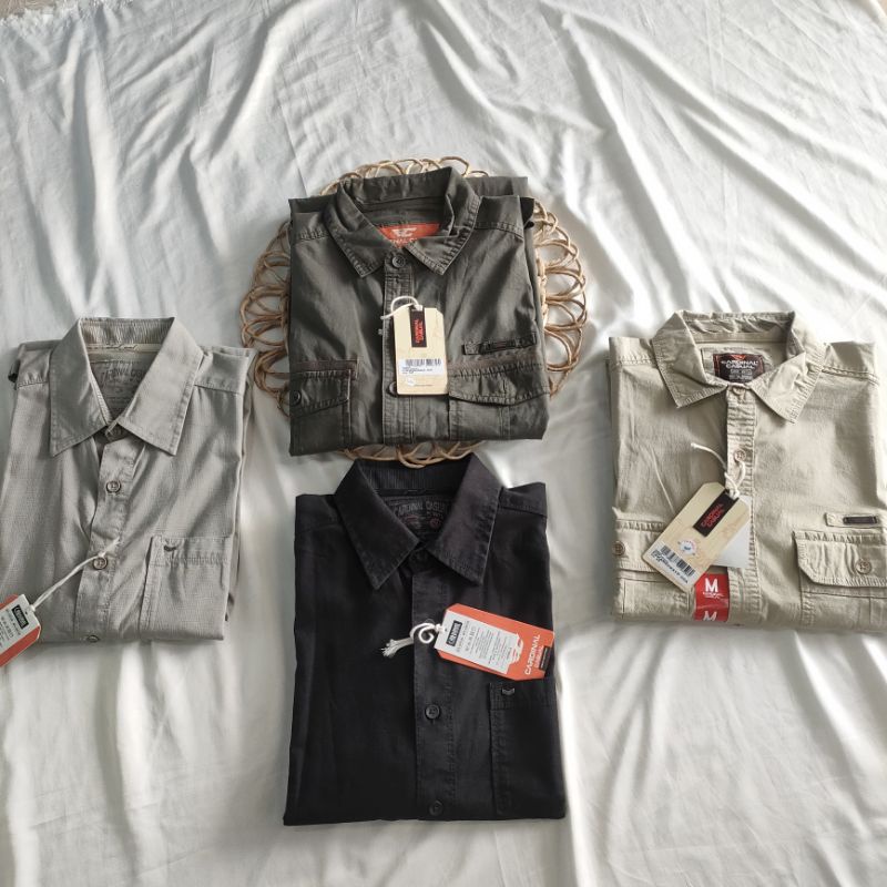 KEMEJA CARDINAL POLOS | KEMEJA PRIA LENGAN PENDEK | MERK CARDINAL