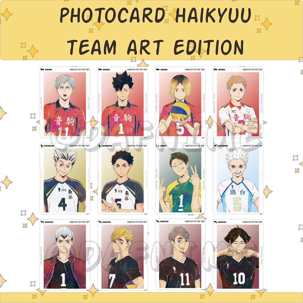 HAIKYUU TEAM ART EDITION PHOTOCARD ANIME