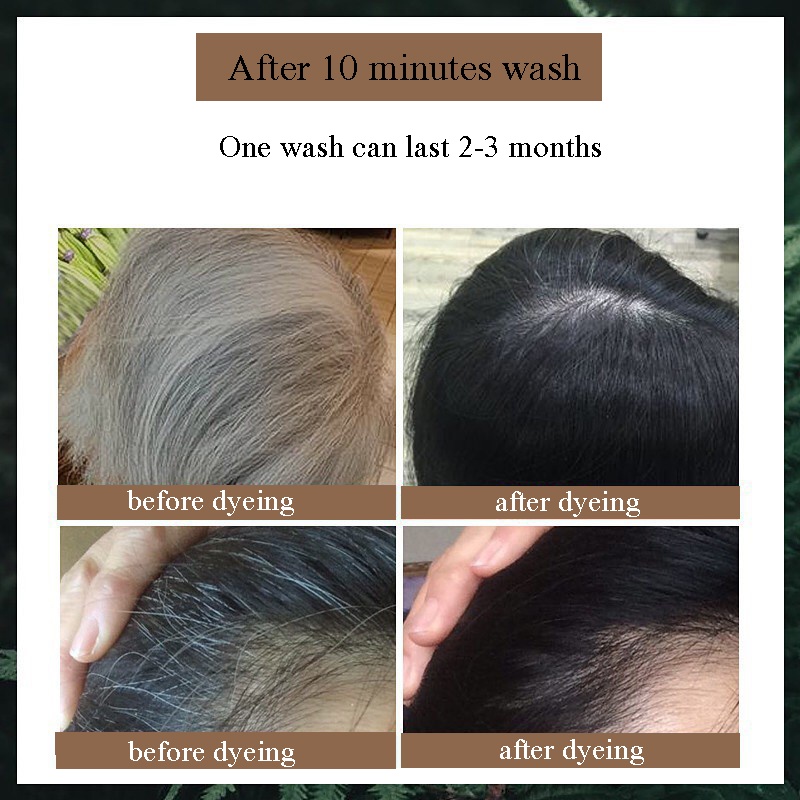 Pewarna rambut 650ml Shampo pewarna rambut  Cat rambut hitam cat rambut permanen