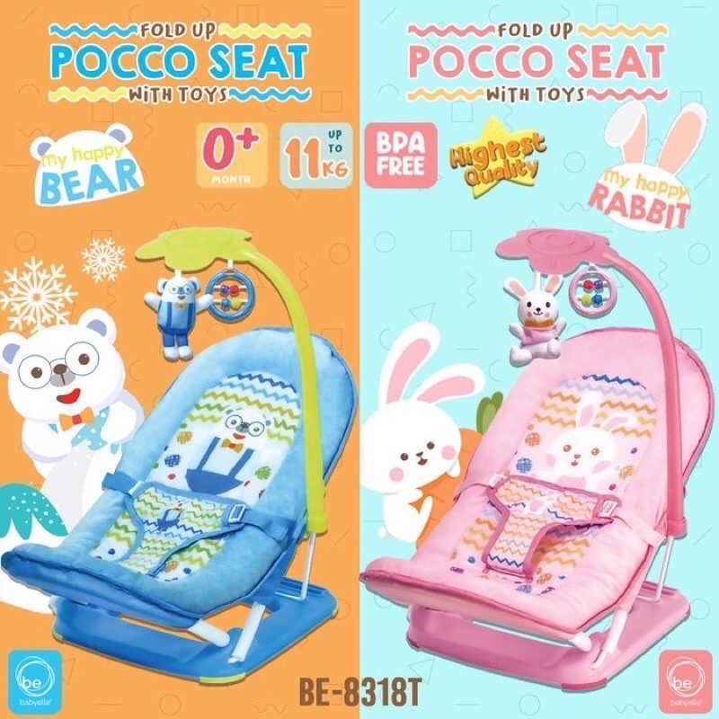 Babyelle Foldup Infant Seat/ Kursi Mainan Bayi Pocco Seat / Infant seat/ Kursi santai/Bouncer bayi