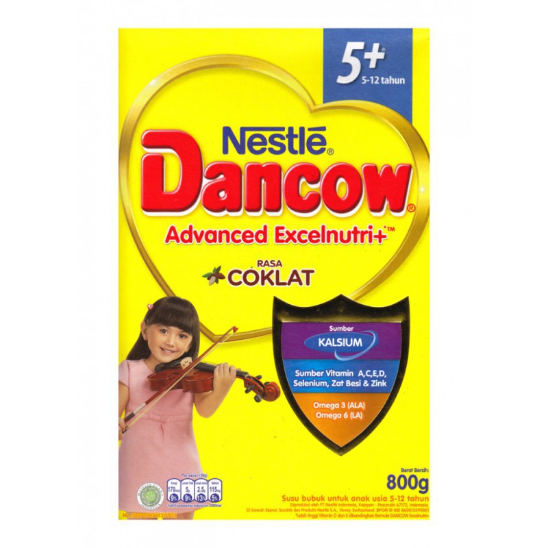 

Dancow 5+ 800gr rasa cokelat / madu / vanila