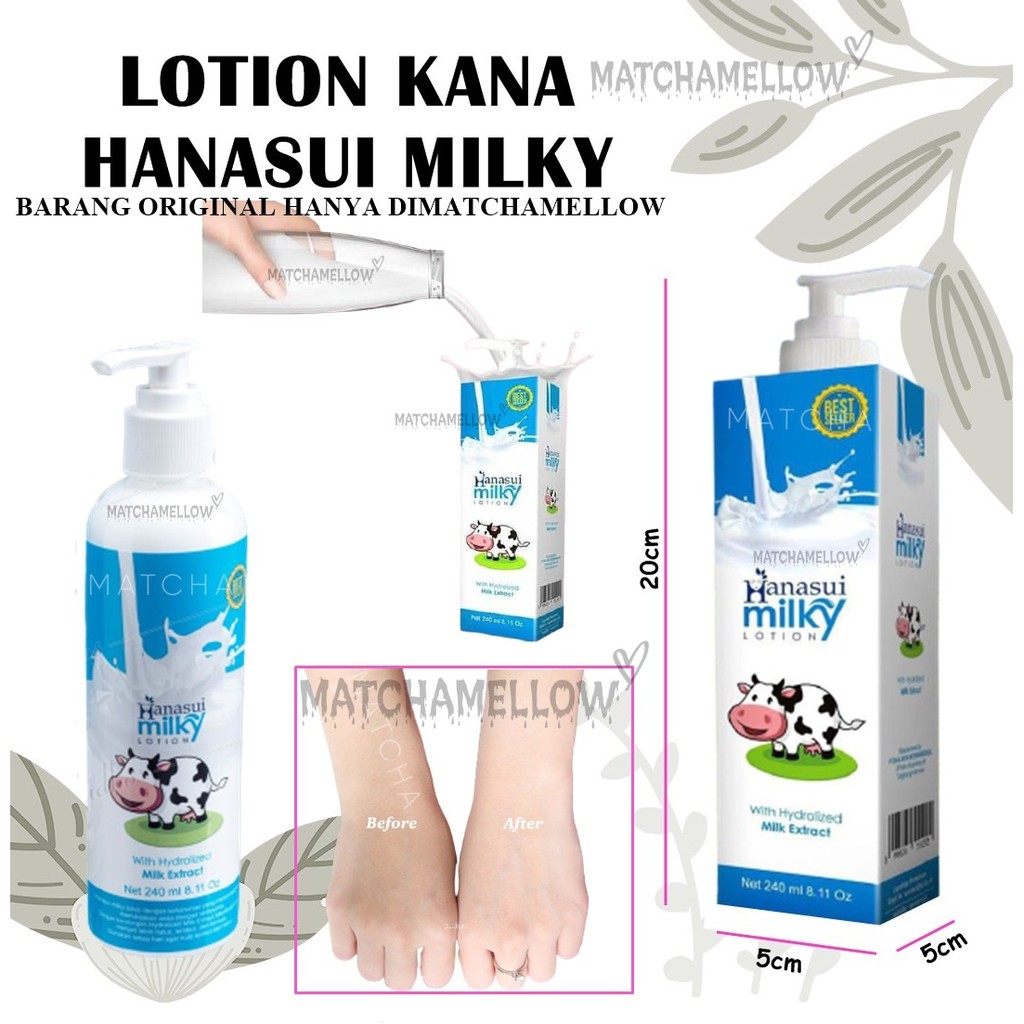 ❄️MATCHA❄️ HANASUI PAKET BODY CARE 3IN1 LOTION / BODY SERUM GEL / LOTION HANASUI KANA MILKY BPOM