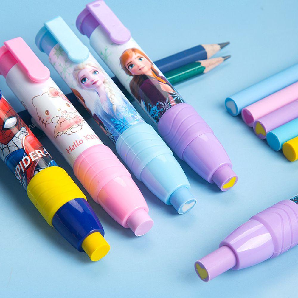 Lanfy Press Eraser Set Kreatif Anak Hadiah Alat Tulis Sekolah Ditarik Pasokan Kantor Sekolah Dengan Isi Ulang Eraser