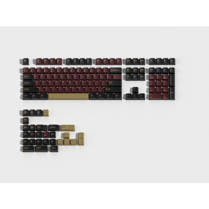 KEYCAPS PBT RED SAMURAI DOUBLE SHOT OEM PROFILE MECHANICAL KEYBOARD