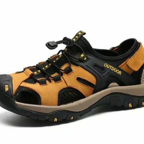 sepatu sandal gunung pria wanita outdoor kulit asli santai import