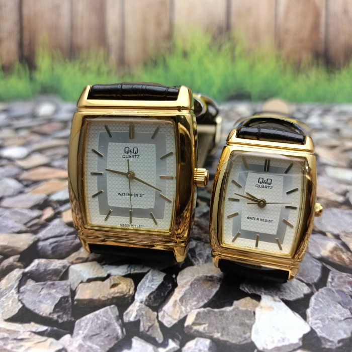Jam Tangan fashion pria wanita jam Couple Pasangan Q&Q Analog Q880J101Y Q881J101Y Original