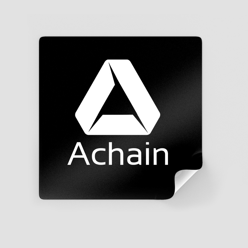 Stiker Achain ACT Token Crypto Logo Satuan  Anti Air