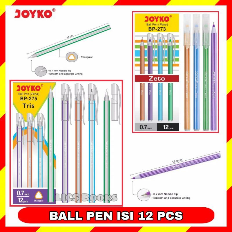 

Ball Pen Pulpen Bolpoin Joyko 1 box isi 12 pcs