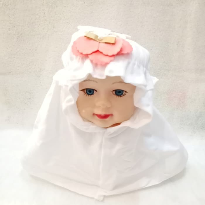Jilbab - Kerudung Bayi - Eeru Baby - Bunga Mekar .