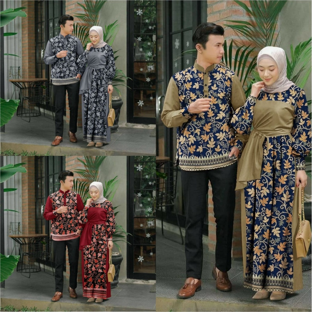 BISA COD / BAJU COUPLE PASANGAN LEBARAN CANTIK COUPLE BATIK CASUAL CP TITIAN BATIK / Couple kondanga