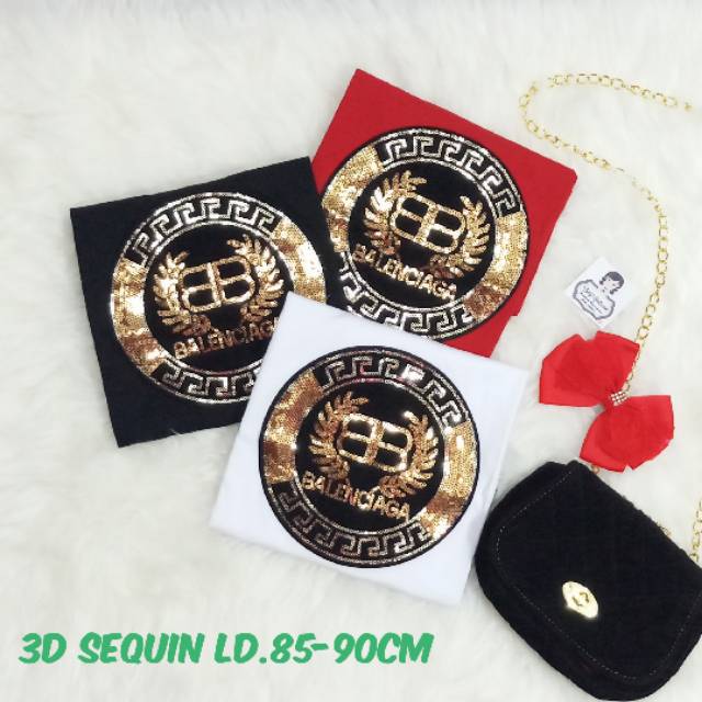 Kaos Balenciaga 3D / Kaos Balenciaga Sequin / Kaos Balenciaga Murah