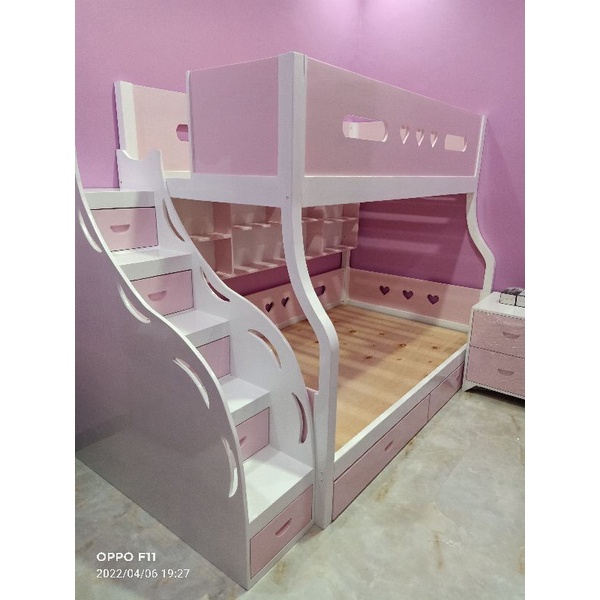 tempat tidur anak tingkat minimalis ukuran 180×100×200&120×200