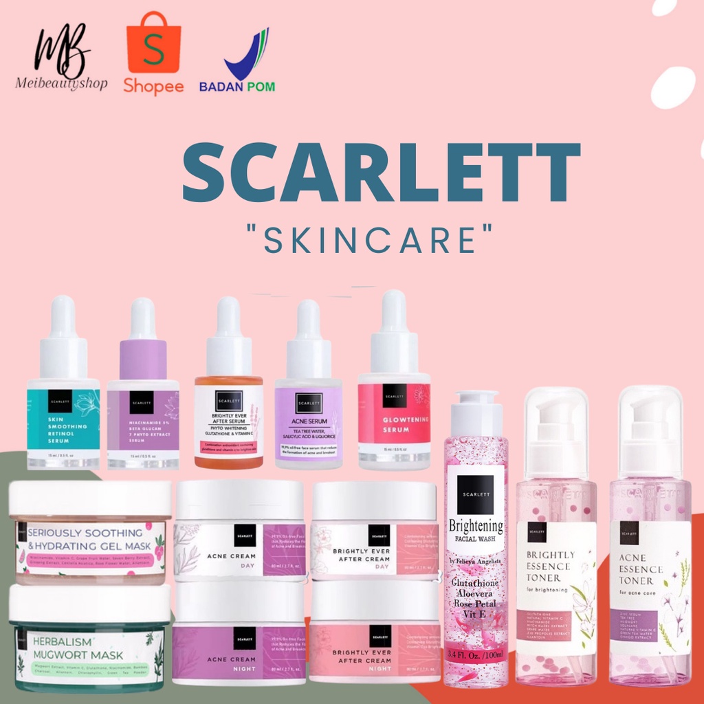 Scarlett Whitening Serum / Cream / Facial Wash / Masker