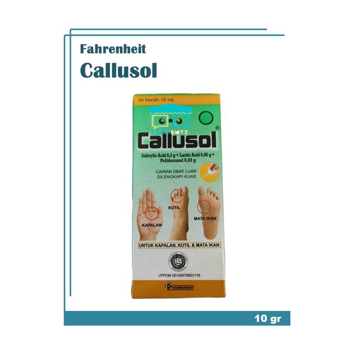 Callusol 10 ml Obat Mata Ikan Kapalan Kutil Calusol