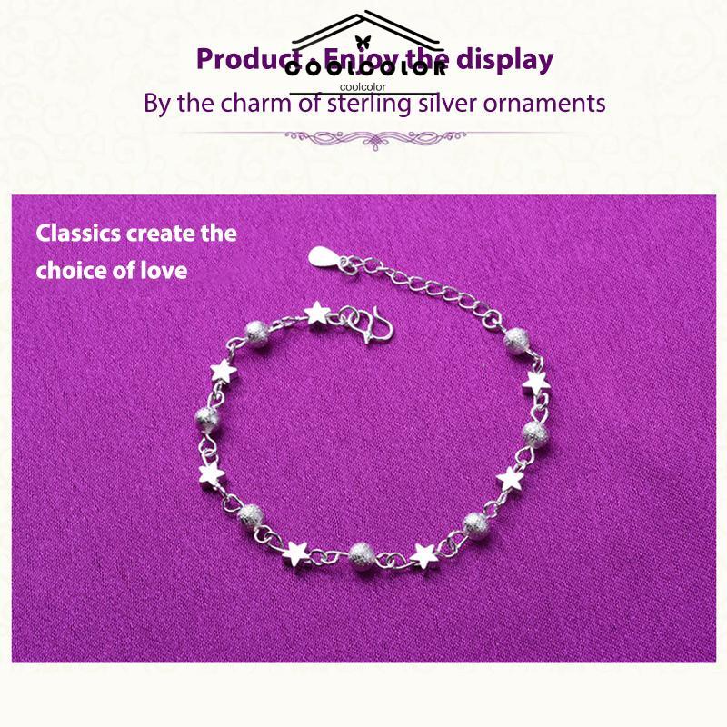 COD❤️Gelang Bintang Kecil Perak 925  Gelang Kaki Anti Karat Dan Anti Alergi  Fashion Pentagram Jewelry Aksesoris Wanita Murah Import