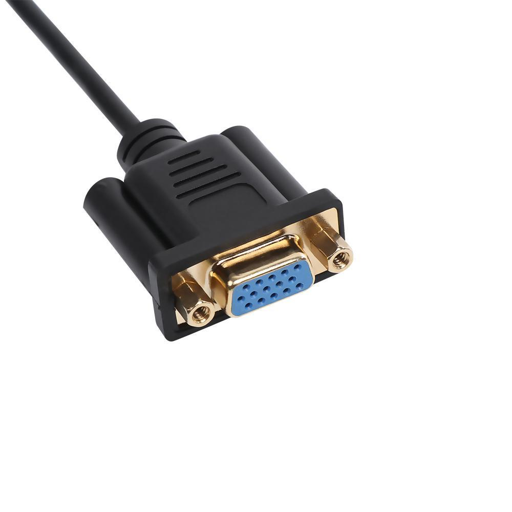 Suyo VGA Extender Tidak Memerlukan Daya Luar Male/Female Ke Female LAN CAT5 CAT6 Adaptor Kabel Jaringan