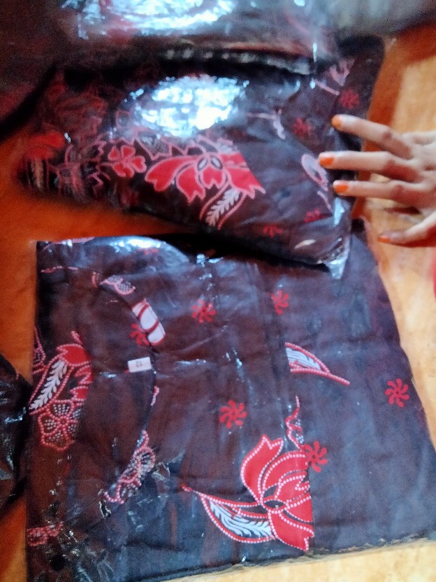 Batik Couple Keluarga Sania Ruffle Ori Ndoro Jowi Dnt Dimensi Abu