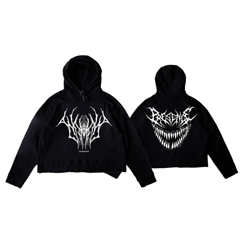 Crop hoodie oversize unfinished thinknights / hoodie murah /hoodie pria/wanita / hoodie oversize